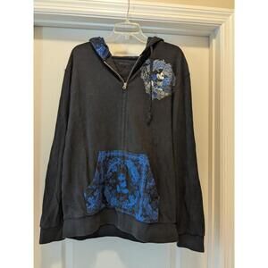 Vintage Mickey Mouse Walt Disney World Parks 1928 Full Zip Up Hoodie Sz L